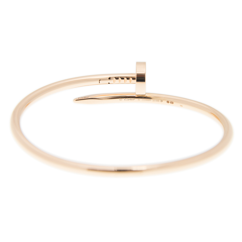 NEW CARTIER JUSTE UN CLOU BRACELET B6048118 18kt ROSE GOLD PINK GOLD - picksjewelry.com