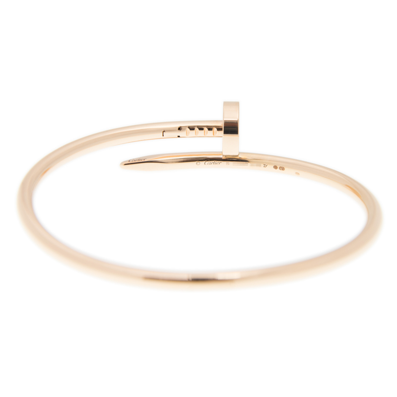 NEW CARTIER JUSTE UN CLOU BRACELET B6048118 18kt ROSE GOLD PINK GOLD - picksjewelry.com