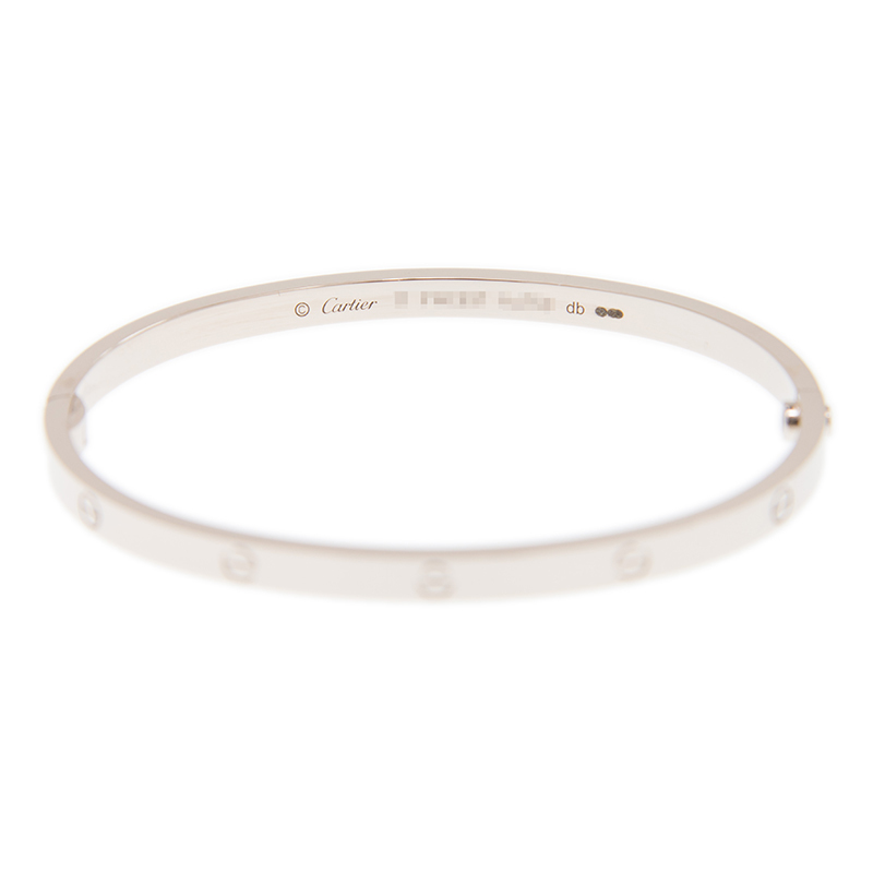 NEW CARTIER LOVE BRACELET B6047416 18kt WHITE GOLD  SILVER - picksjewelry.com
