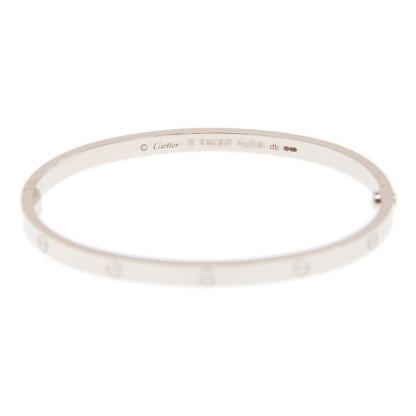 NEW CARTIER LOVE BRACELET B6047416 18kt WHITE GOLD  SILVER - picksjewelry.com