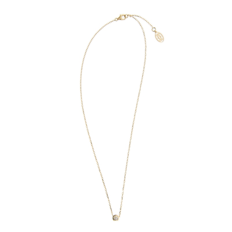 NEW CARTIER DIAMANTS LÉGERS NECKLACE B7215500 GOLD 18kt YELLOW GOLD - picksjewelry.com