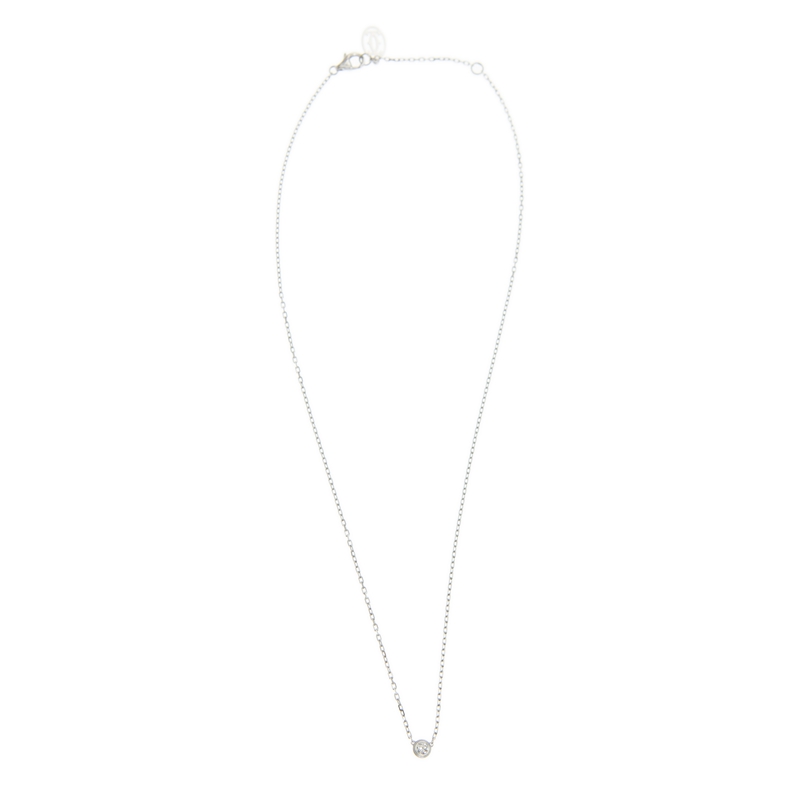 NEW CARTIER DIAMANTS LÉGERS NECKLACE B7215900 SILVER 18kt WHITE GOLD - picksjewelry.com