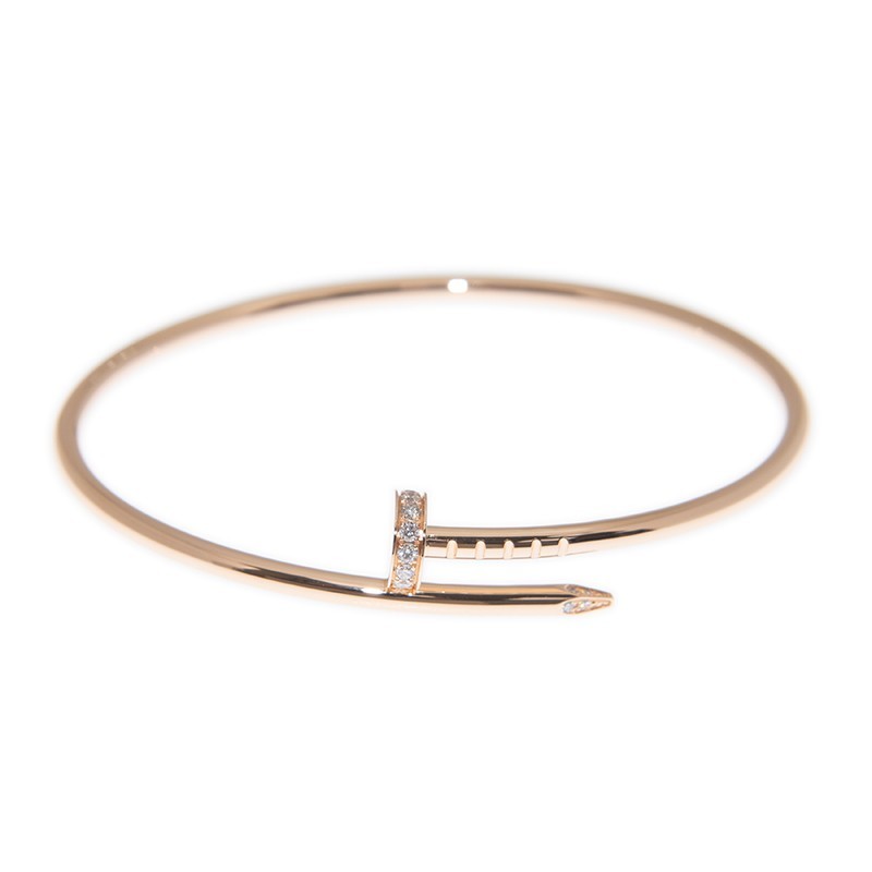 NEW CARTIER JUSTE UN CLOU BRACELET B6065815 18kt ROSE GOLD PINK GOLD - picksjewelry.com