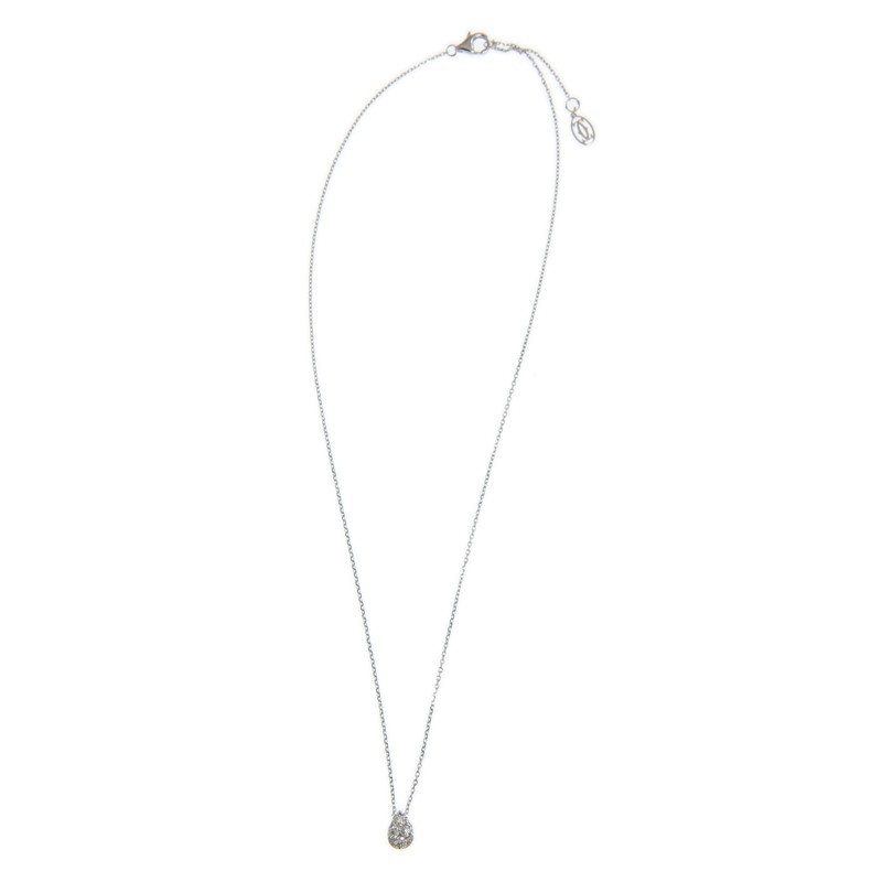 NEW CARTIER ETINCELLE DE CARTIER NECKLACE B7224573  SILVER 18KT WHITE GOLD - picksjewelry.com