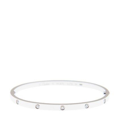NEW CARTIER LOVE BRACELET B6048018 18kt WHITE GOLD & DIAMONDS  SILVER - picksjewelry.com