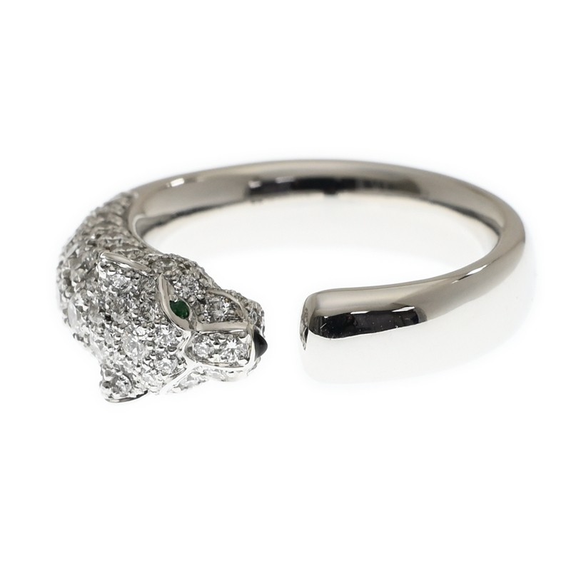 NEW CARTIER PANTHÈRE DE CARTIER RING N4765952 18kt WHITE GOLD & DIAMONDS SILVER - picksjewelry.com