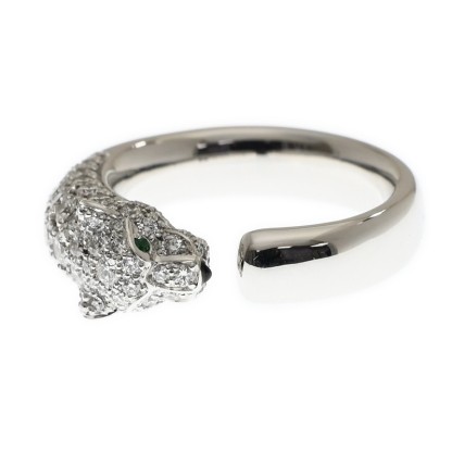 NEW CARTIER PANTHÈRE DE CARTIER RING N4765952 18kt WHITE GOLD & DIAMONDS  SILVER - picksjewelry.com