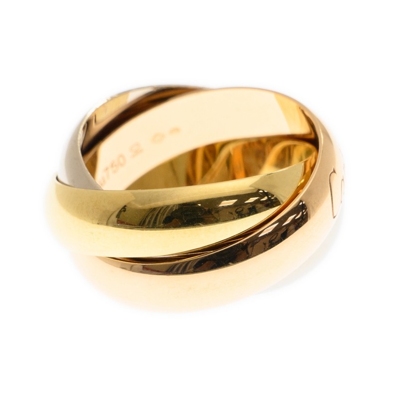 NEW CARTIER TRINITY RING B4052854 18kt ROSE GOLD & WHITE GOLD & YELLOW GOLD PINK GOLD/SILVER - picksjewelry.com