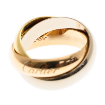 NEW CARTIER TRINITY RING B4052854 18kt ROSE GOLD & WHITE GOLD & YELLOW GOLD PINK GOLD/SILVER - picksjewelry.com