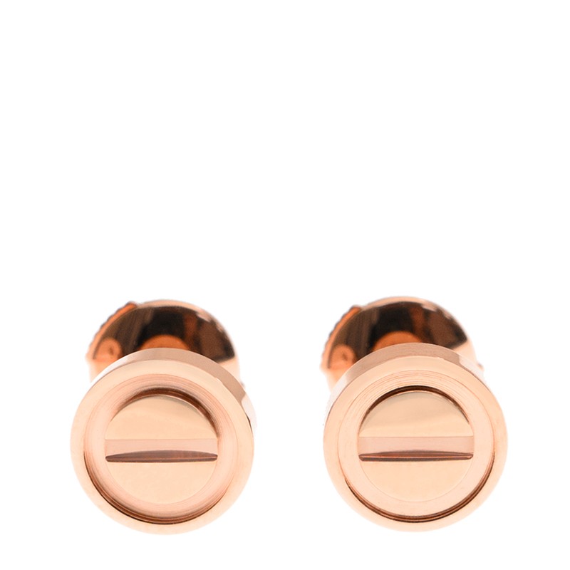 NEW CARTIER LOVE EARRUBG B8301254 18kt ROSE GOLD PINK GOLD - picksjewelry.com