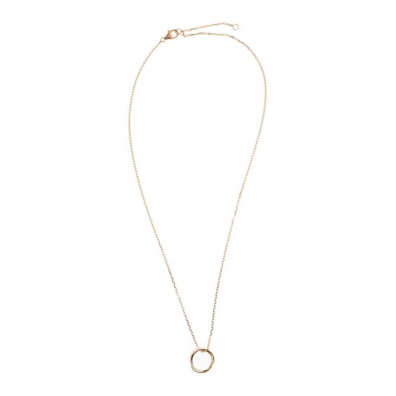 NEW CARTIER TRINITY NECKLACE B7224574  SILVER 18kt WHITE GOLD - picksjewelry.com