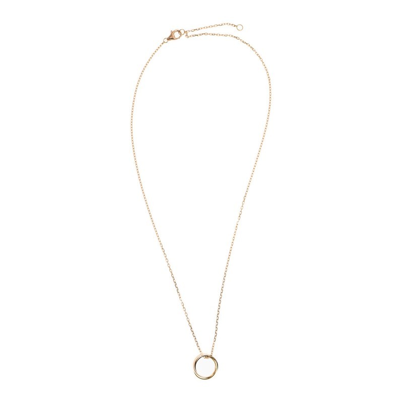 NEW CARTIER TRINITY NECKLACE B7224574 SILVER 18kt WHITE GOLD - picksjewelry.com