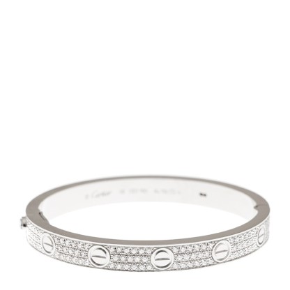 NEW CARTIER LOVE BRACELET N6717616 18kt WHITE GOLD  SILVER - picksjewelry.com