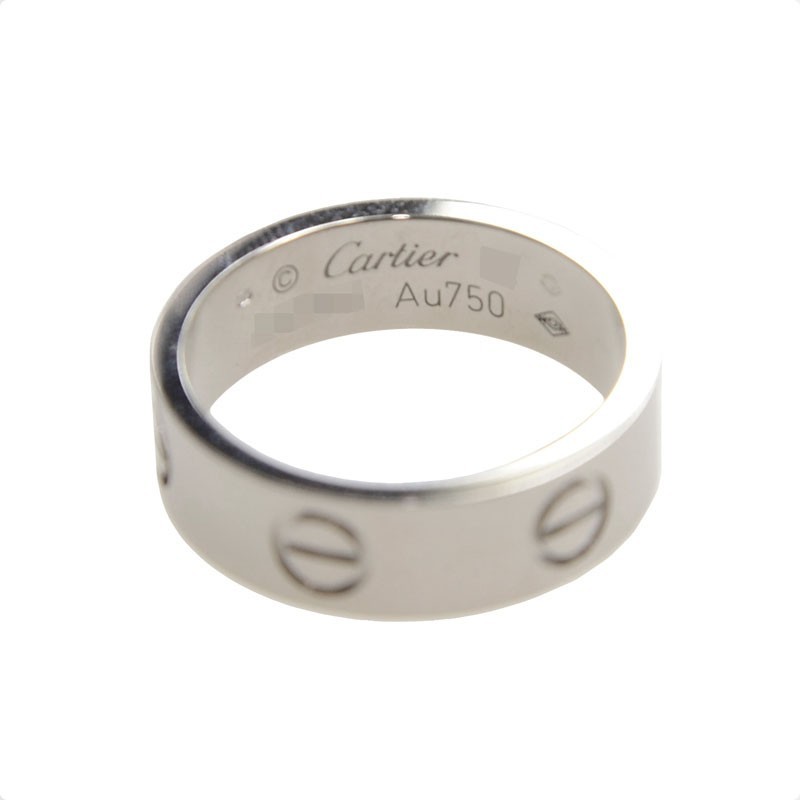 NEW CARTIER LOVE RING B4084761 18kt WHITE GOLD SILVER - picksjewelry.com