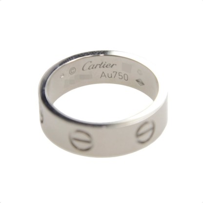 NEW CARTIER LOVE RING B4084761 18kt WHITE GOLD  SILVER - picksjewelry.com