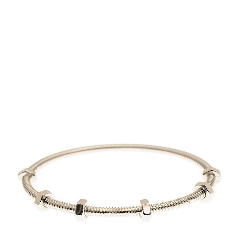 NEW CARTIER ECROU DE CARTIER BRACELER B6049618 18kt WHITE GOLD  SILVER - picksjewelry.com