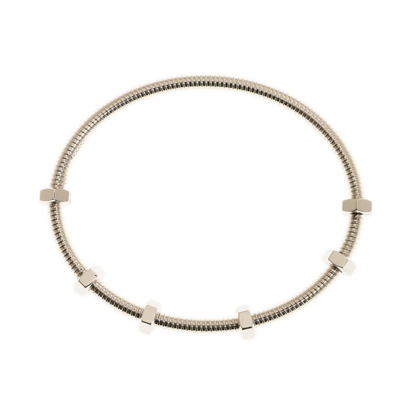 NEW CARTIER ECROU DE CARTIER BRACELER B6049618 18kt WHITE GOLD SILVER - picksjewelry.com