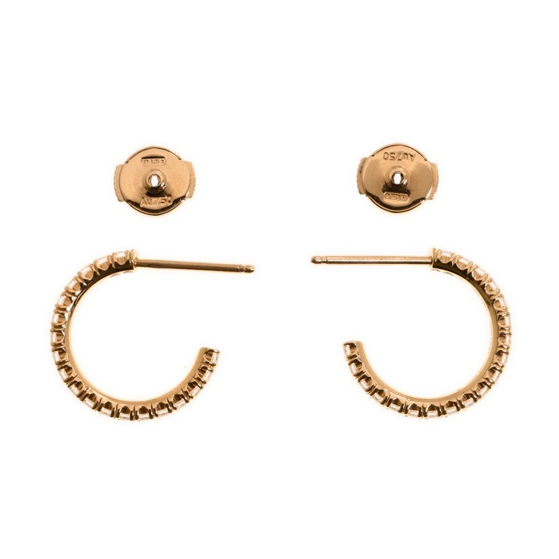 NEW CARTIER ETINCELLE DE CARTIER EARRING B8301244 18kt ROSE GOLD & DIAMONDS PINK GOLD - picksjewelry.com