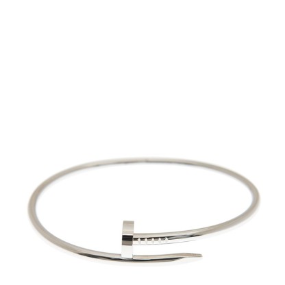 NEW CARTIER JUSTE UN CLOU BRACELET B6048318 18kt WHITE GOLD  SILVER - picksjewelry.com