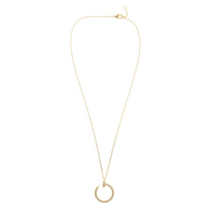NEW CARTIER JUSTE UN CLOU NECKLACE B7224511 GOLD 18kt YELLOW GOLD & DIAMONDS - picksjewelry.com
