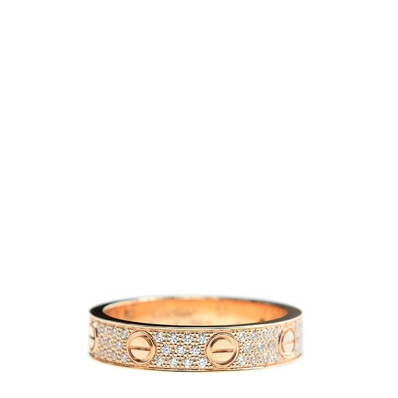 NEW CARTIER LOVE RING B4085850 18kt ROSE GOLD & DIAMONDS PINK GOLD - picksjewelry.com