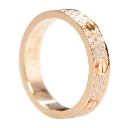 NEW CARTIER LOVE RING B4085850 18kt ROSE GOLD & DIAMONDS PINK GOLD - picksjewelry.com
