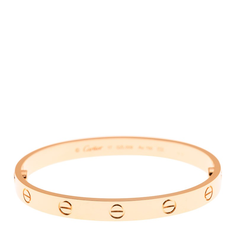 NEW CARTIER LOVE BRACELET B6067418 18kt ROSE GOLD PINK GOLD - picksjewelry.com