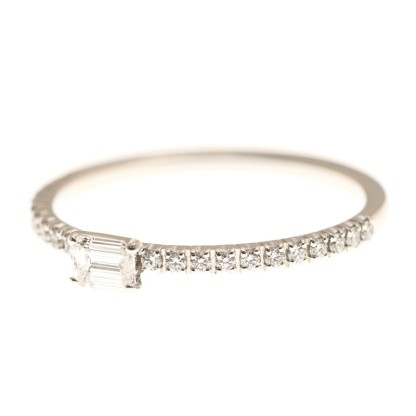 NEW CARTIER RING B4225752 18kt WHITE GOLD & DIAMONDS  SILVER - picksjewelry.com