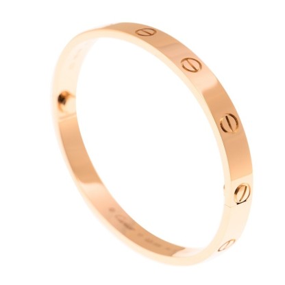 NEW CARTIER LOVE BRACELET B6067418 18kt ROSE GOLD PINK GOLD - picksjewelry.com