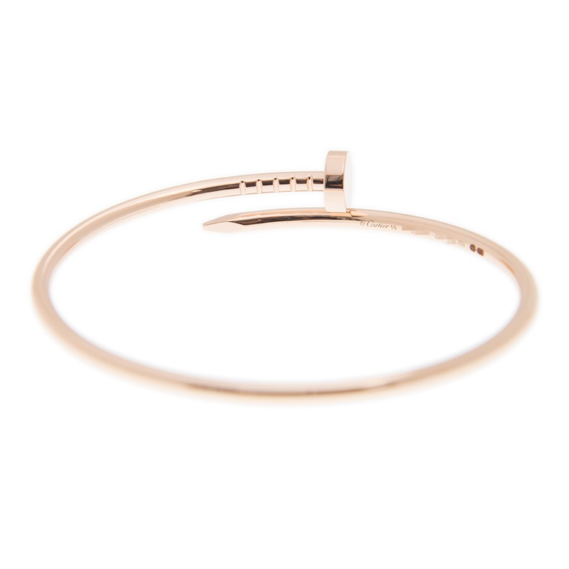 NEW CARTIER JUSTE UN CLOU BRACELET B6062519 18kt ROSE GOLD PINK GOLD - picksjewelry.com