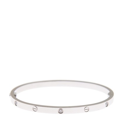 NEW CARTIER LOVE BRACELET B6047715 18kt WHITE GOLD  SILVER - picksjewelry.com