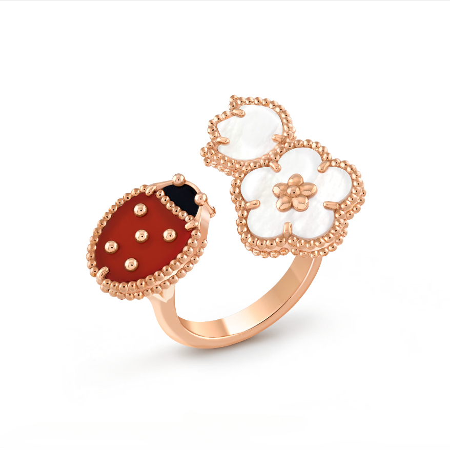 Buy replica Van Cleef & Arpels Flower and Ladybug Ring and replica jewelry from PICKS Jewelry