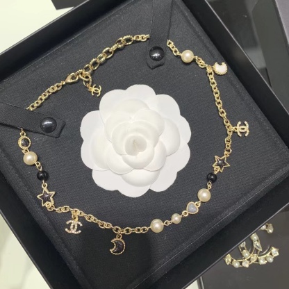Buy replica Chanel Moon Star Pearl Charms Necklace and replica jewelry from PICKS Jewelry