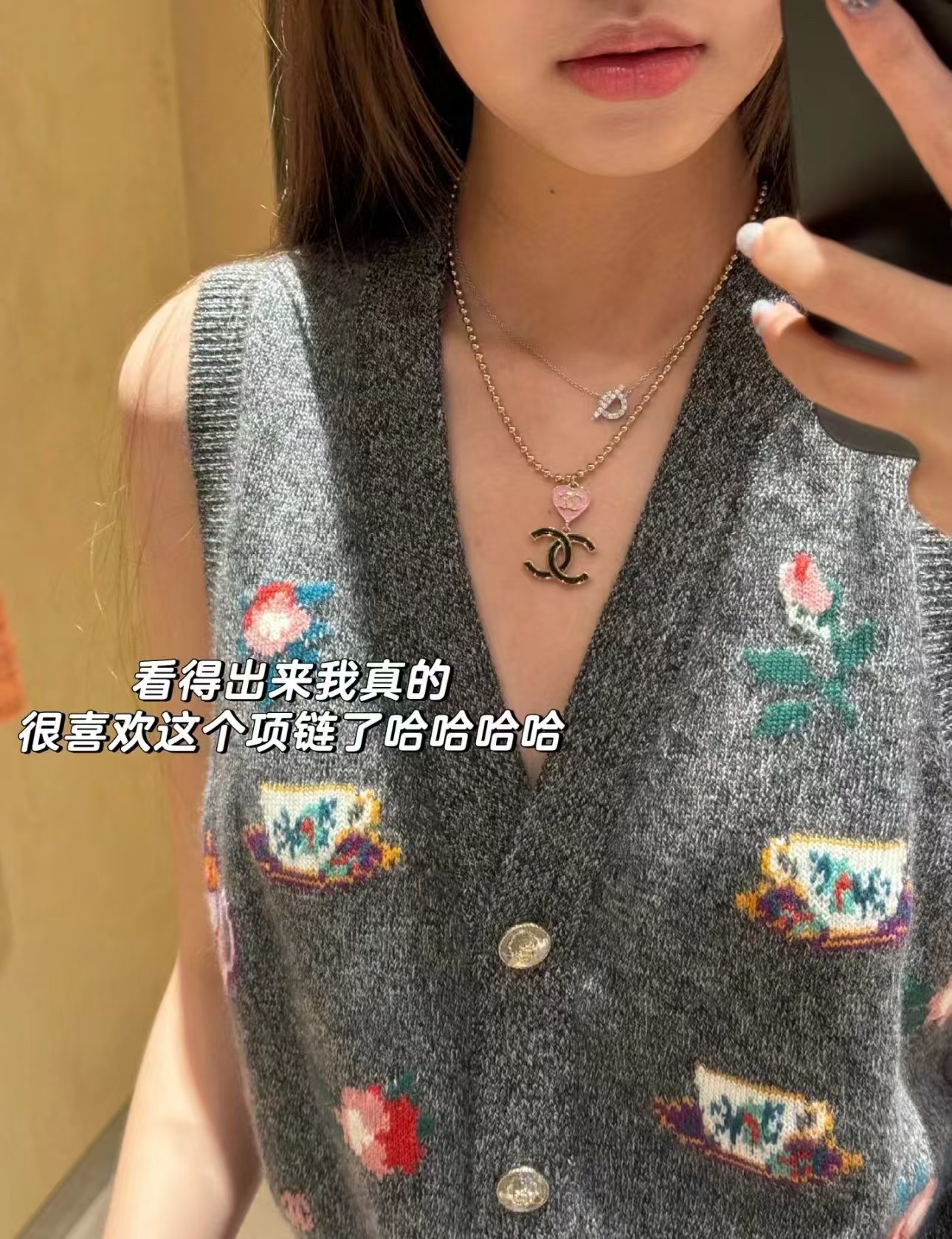 Buy replica Chanel Diamond Pearl Paved Double C Pendant Pearl Necklace and replica jewelry from PICKS Jewelry