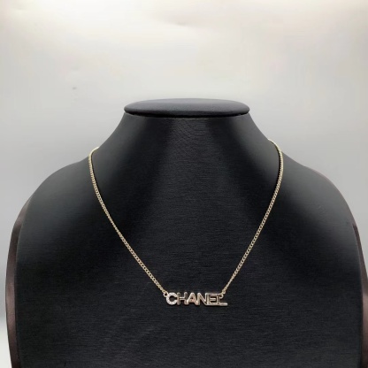 Buy replica Chanel Letters Pendant Gold Chain Necklace and replica jewelry from PICKS Jewelry