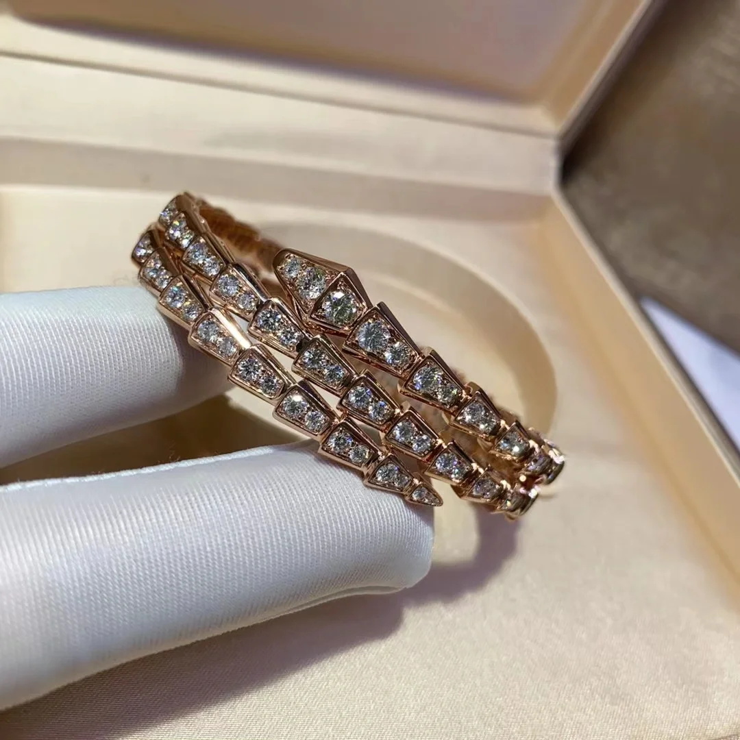 Buy replica Bvlgari Serpenti Viper Bracelet - Full Diamond and replica jewelry from PICKS Jewelry