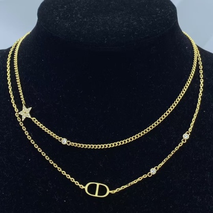 Buy replica Dior CD Star Two Layers Stacked Necklace and replica jewelry from PICKS Jewelry