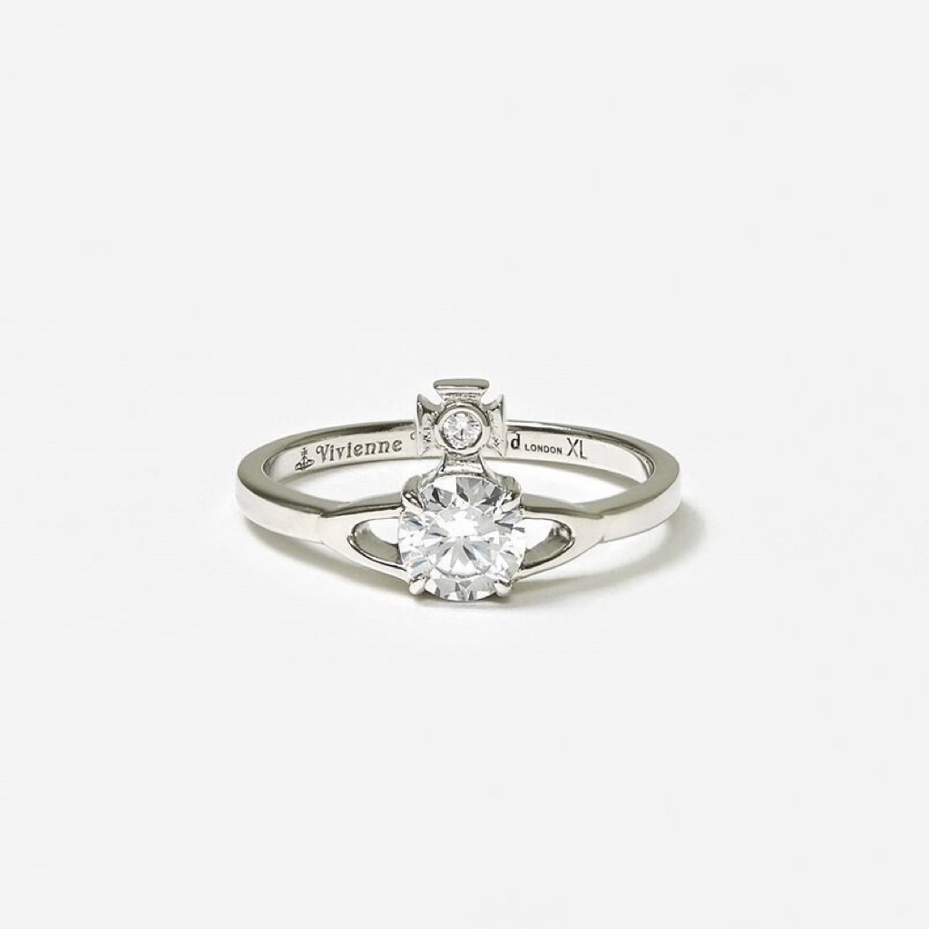 Buy replica Vivienne Westwood Silver Saturn Diamond Ring and replica jewelry from PICKS Jewelry