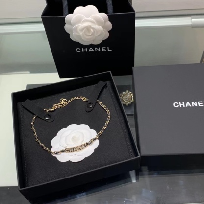 Buy replica Chanel Leather Cuban Chain Choker Necklace and replica jewelry from PICKS Jewelry