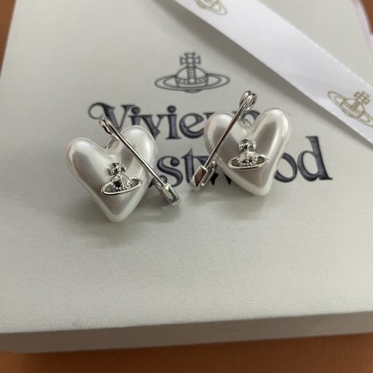 Buy replica Vivienne Westwood Heart Paperclip Saturn Stud Earrings and replica jewelry from PICKS Jewelry