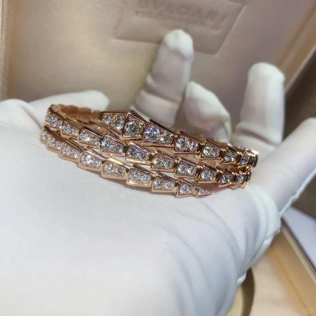 Buy replica Bvlgari Serpenti Viper Bracelet - Full Diamond and replica jewelry from PICKS Jewelry
