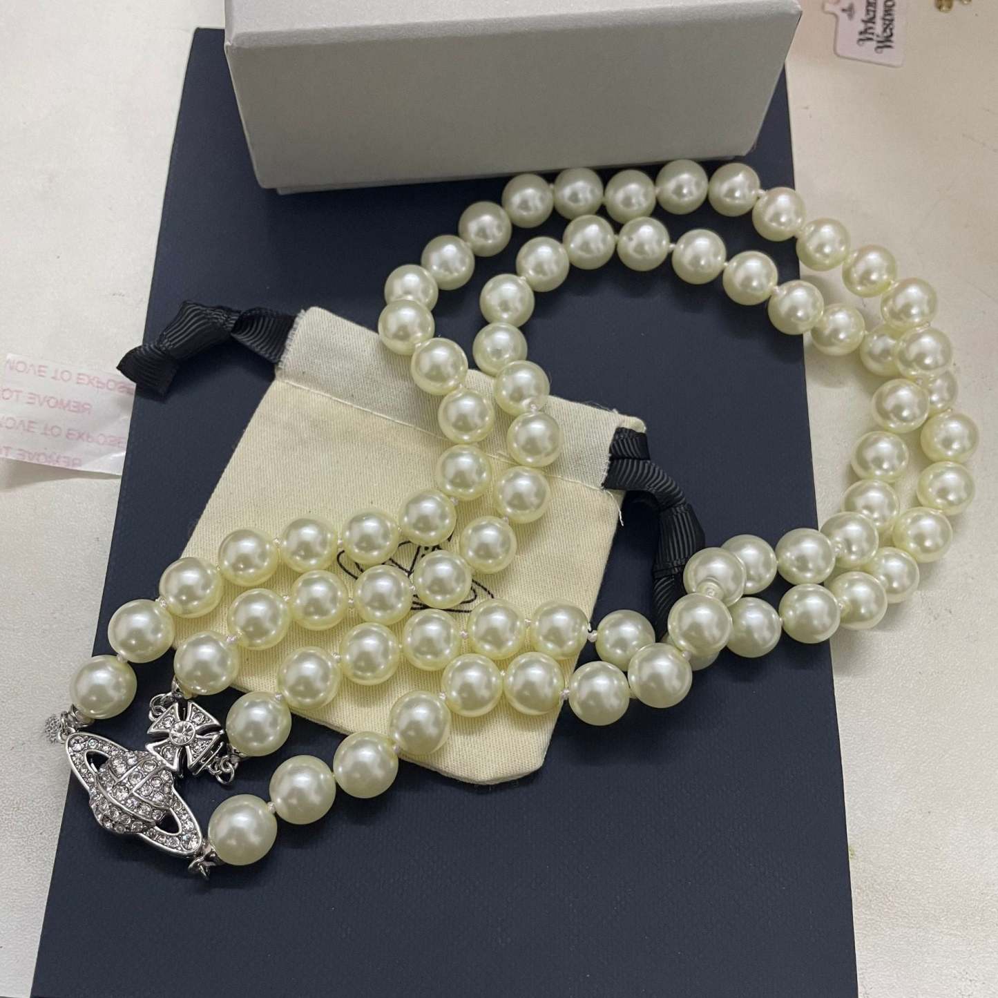 Buy replica Vivienne Westwood 2 Row Pearl Necklace and replica jewelry from PICKS Jewelry