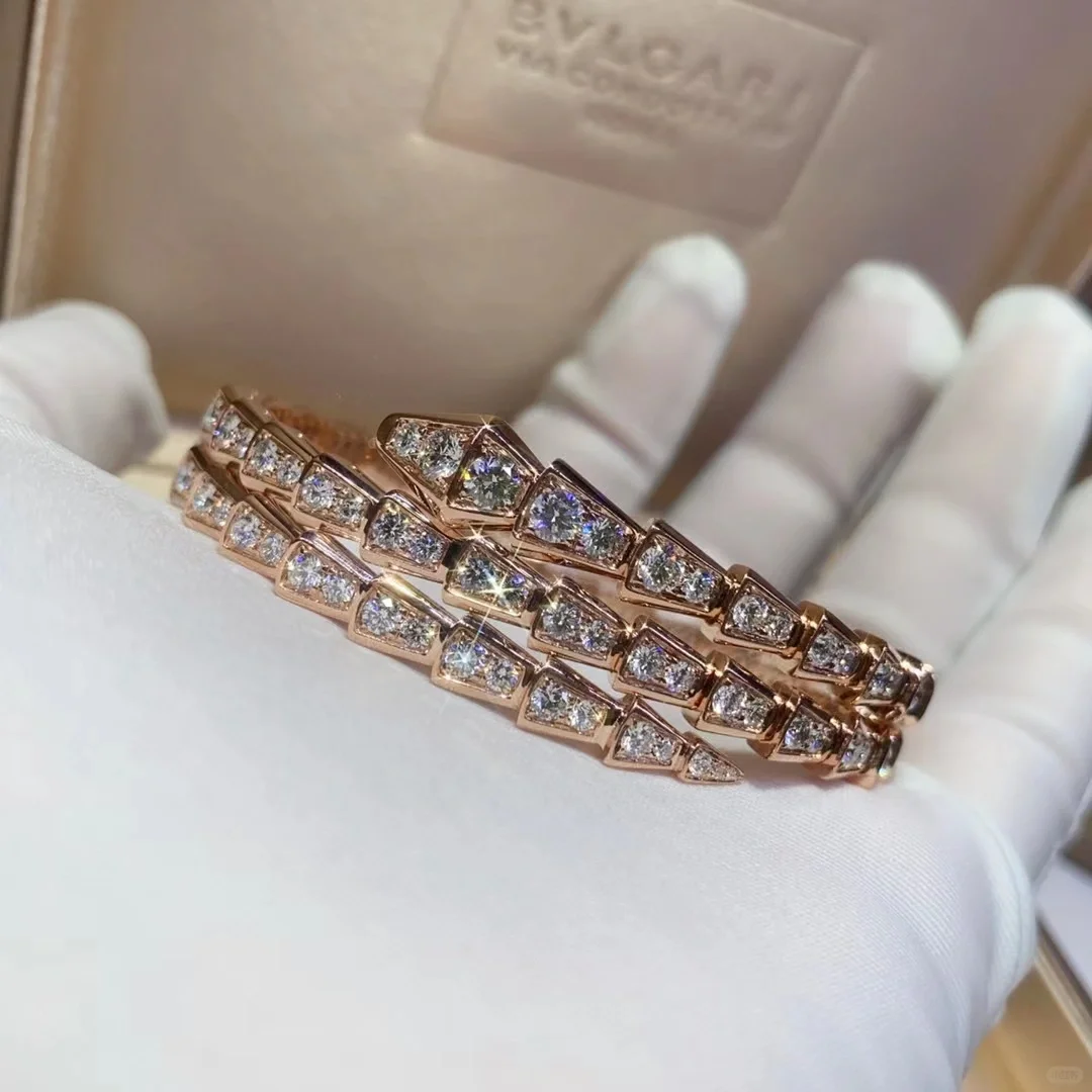 Buy replica Bvlgari Serpenti Viper Bracelet - Full Diamond and replica jewelry from PICKS Jewelry
