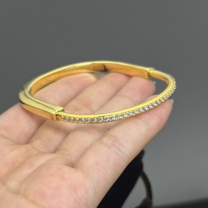 Buy replica Tiffany Lock Bangle Half Pavé Diamonds and replica jewelry from PICKS Jewelry
