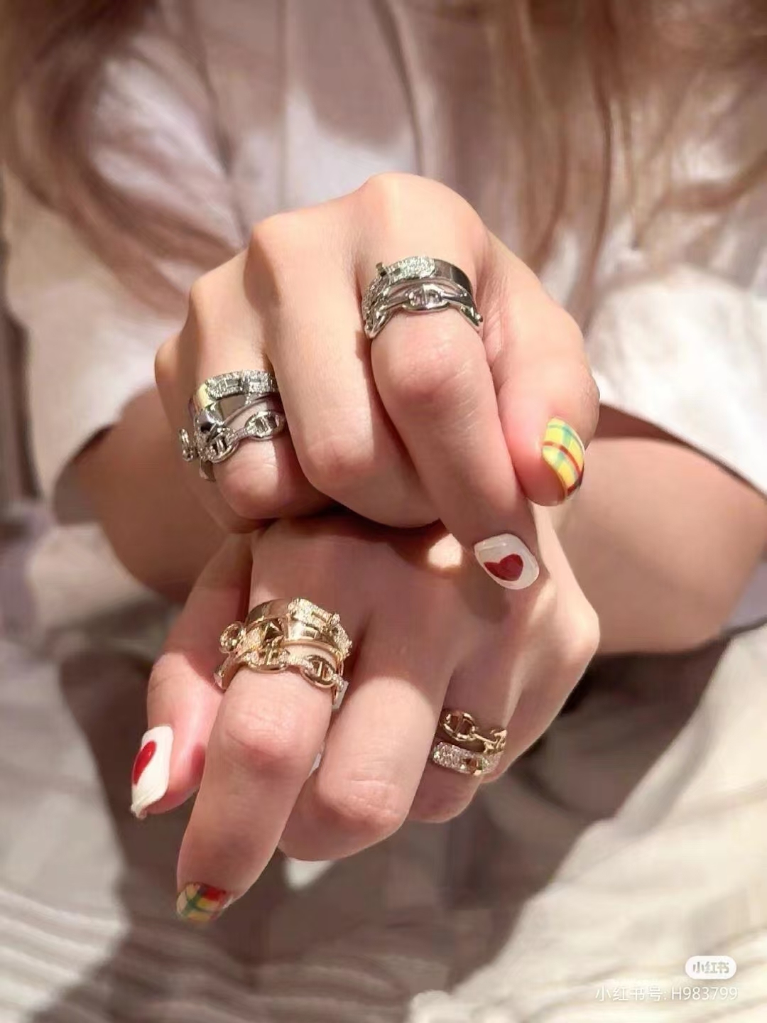 Buy replica Hermes Chaine D'ancre Enchainee Ring and replica jewelry from PICKS Jewelry