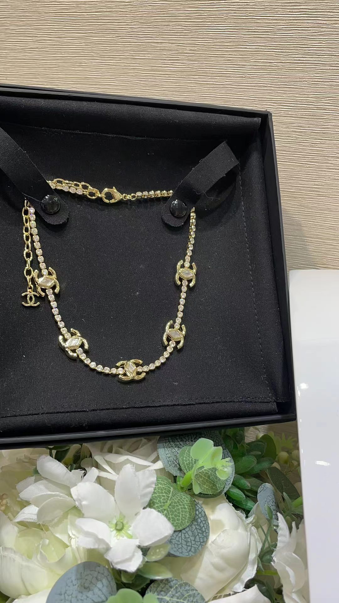Buy replica Chanel Jennie Celebrity Style Choker Necklace and replica jewelry from PICKS Jewelry