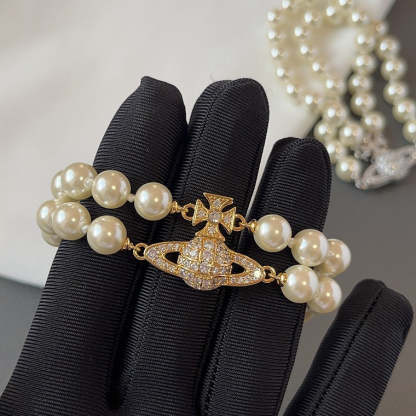 Buy replica Vivienne Westwood 2 Row Pearl Bracelet and replica jewelry from PICKS Jewelry