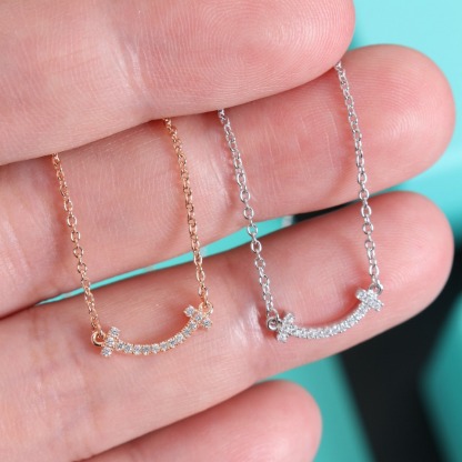Buy replica Tiffany Mini Smile Pendant Necklace and replica jewelry from PICKS Jewelry