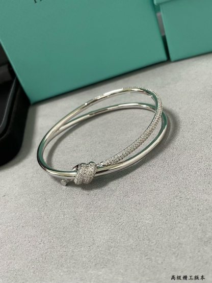 Buy replica Tiffany Knot Double Row Hinged Bangle and replica jewelry from PICKS Jewelry