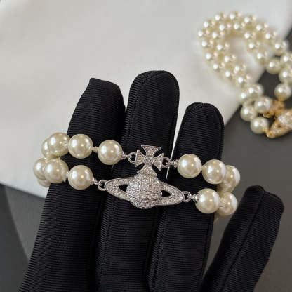 Buy replica Vivienne Westwood 2 Row Pearl Bracelet and replica jewelry from PICKS Jewelry